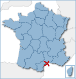 Lage: Ferienhaus Frankreich Ferienhäuser Südfrankreich - St. Pierre sur Mer, Südfrankreich